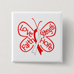 Chapa Cuadrada Palabras inspiradoras de la mariposa de DVT