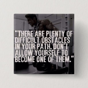 Chapa Cuadrada Palabras Inspiradoras de trabajo: obstáculos