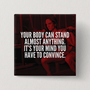 Chapa Cuadrada Palabras Inspiradoras para el entrenamiento de las