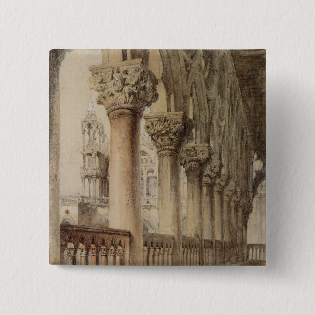 Chapa Cuadrada Palacio Ducal (por John Ruskin) (Anverso)