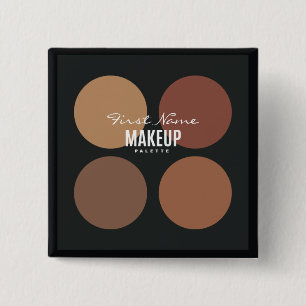 Chapa Cuadrada Paleta de maquillaje negro personalizada