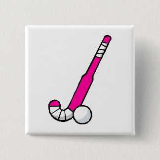 Chapa Cuadrada Palillo de hockey hierba rosado