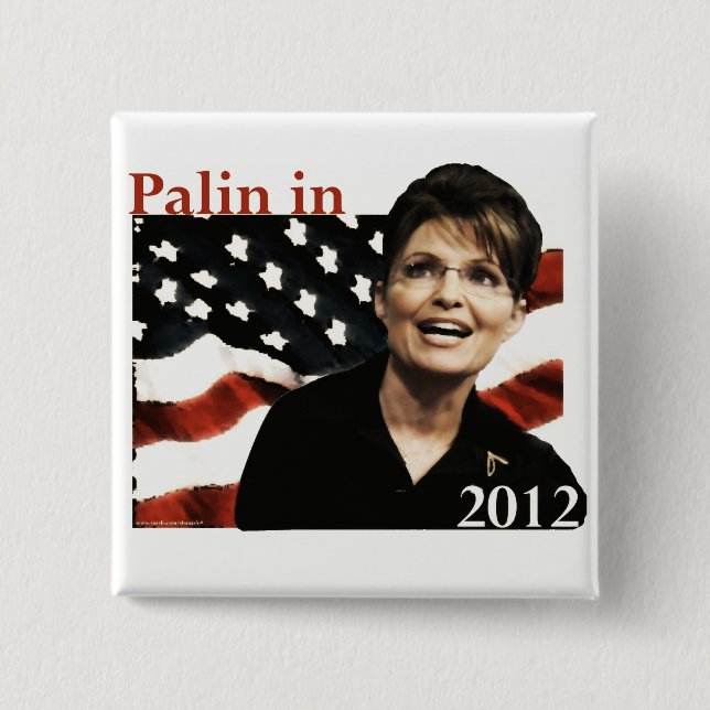 Chapa Cuadrada Palin para el presidente en 2012 (Anverso)