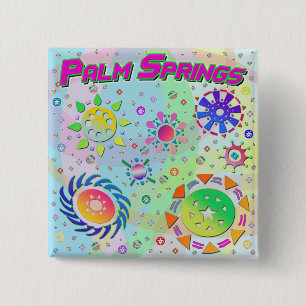 Chapa Cuadrada Palm Springs Seven Suns & Energy Button