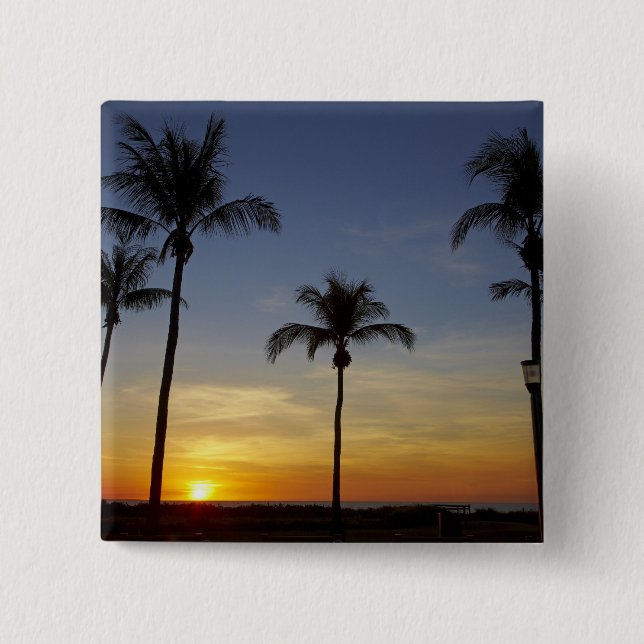 Chapa Cuadrada Palmeras y puesta de sol, Mindil Beach (Anverso)