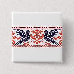 Chapa Cuadrada Palomas de pareja