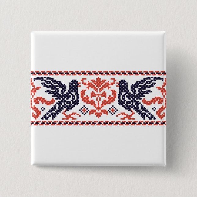 Chapa Cuadrada Palomas de pareja (Anverso)