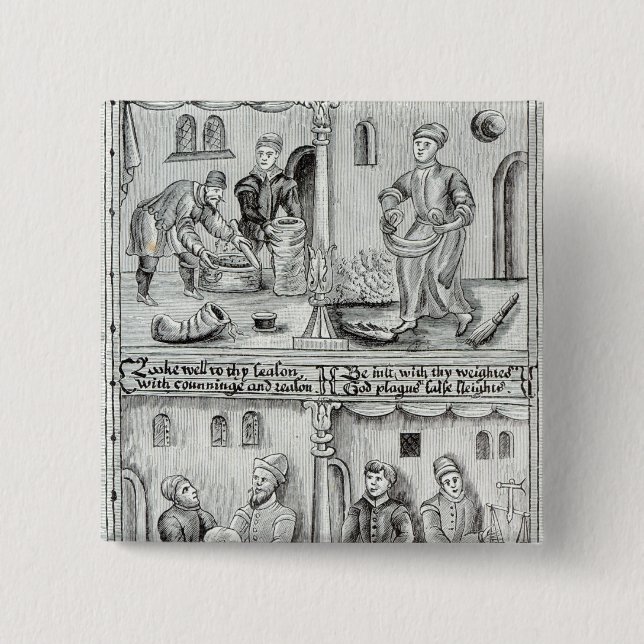 Chapa Cuadrada Panaderos de York, A.D, 1595-96 (Anverso)