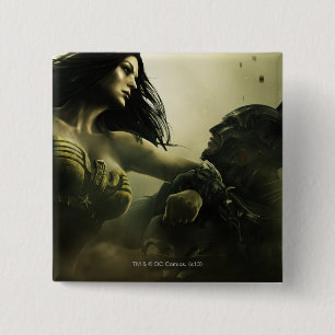 Chapa Cuadrada Pancarta: Grundy, Mujer Maravilla, Batman
