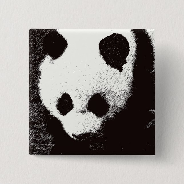 Chapa Cuadrada Panda (Anverso)