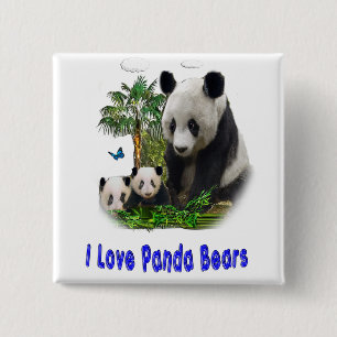 Chapa Cuadrada Panda Bears
