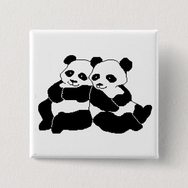 Chapa Cuadrada Pandas (Anverso)