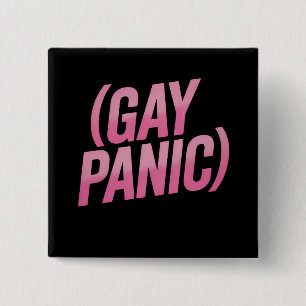 Chapa Cuadrada Pánico Gay Protesta Orgullo LGBTQ
