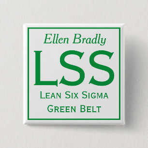 Chapa Cuadrada Pañón Lean Six Sigma con su nombre