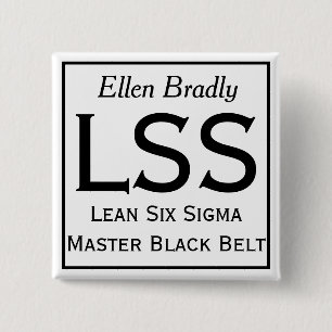 Chapa Cuadrada Pañón Lean Six Sigma con su nombre