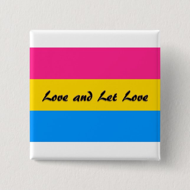 Chapa Cuadrada Pansexual:  El amor y dejó amor (Anverso)