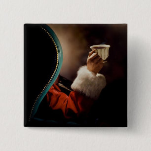 Chapa Cuadrada Papá Noel que toma una rotura el Nochebuena