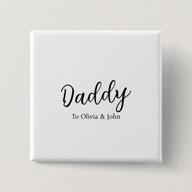 Chapa Cuadrada Papá Personalizado (Anverso)