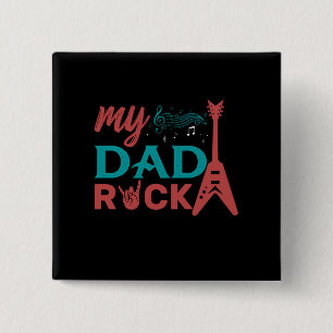 Chapa Cuadrada Papá Regalos   Mi rock de papá