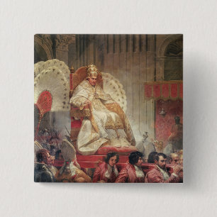 Chapa Cuadrada Papa VIII en San Pedro en el Sedia Gestatoria
