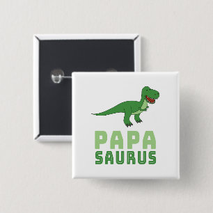 Chapa Cuadrada Papasaurus Dinosaur Tyrannosaurus Rex Día del Padr