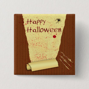 Chapa Cuadrada Papel de fondo sangriento de Halloween