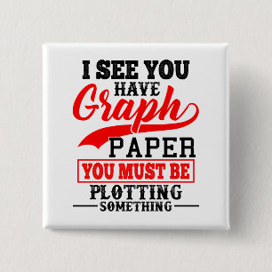 Chapa Cuadrada Papel de Math Graph tramando algo de Pun Teacher