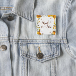Chapa Cuadrada Papel de Novia Abeja en Baby Shower
