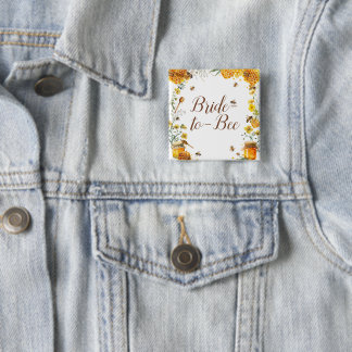 Chapa Cuadrada Papel de Novia Abeja en Baby Shower