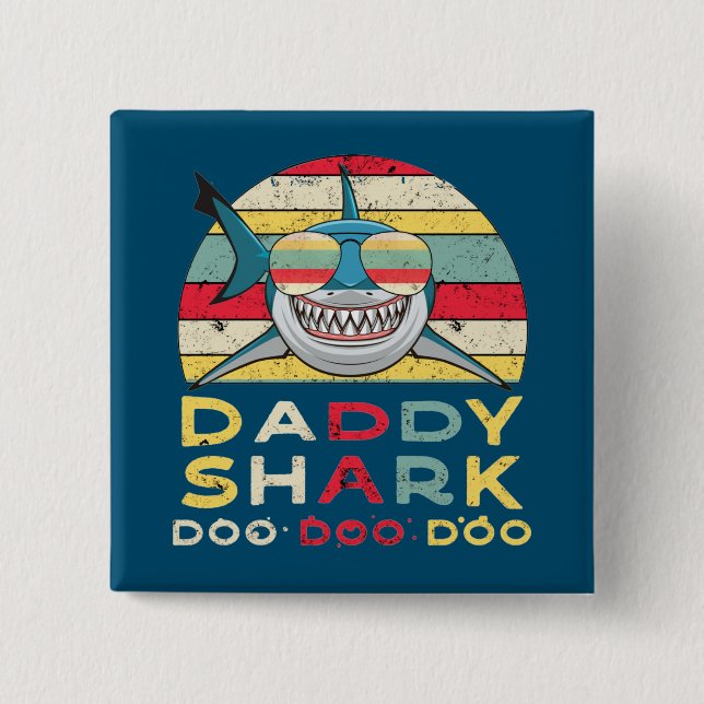 Chapa Cuadrada Papi vintage Tiburón "Doo Doo Doo" (Anverso)