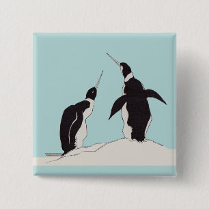 Chapa Cuadrada par de pingüinos