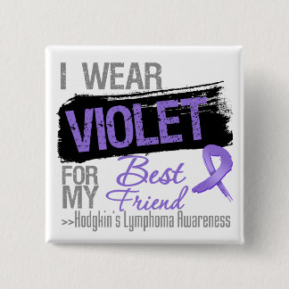Chapa Cuadrada Para mi mejor amigo - Hodgkins Lymphoma Ribbon