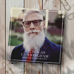 Chapa Cuadrada Para Siempre En Nuestro Corazón Foto Memorial Keep