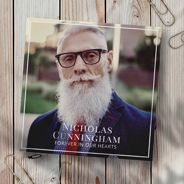 Chapa Cuadrada Para Siempre En Nuestro Corazón Foto Memorial Keep (Subido por el creador)