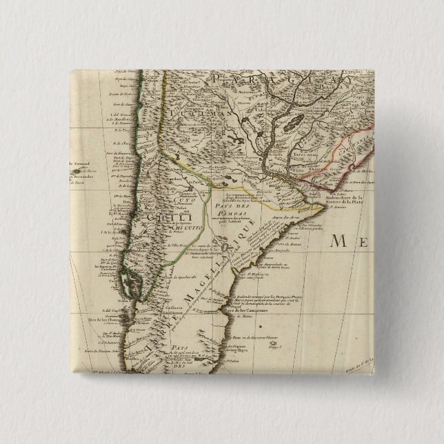 Chapa Cuadrada Paraguay, Sudamérica (Anverso)