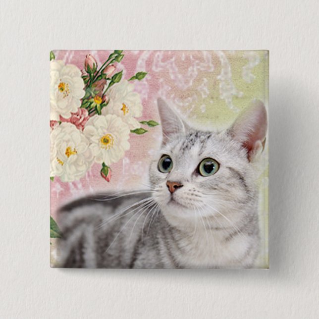 Chapa Cuadrada Pare para oler los rosas (Anverso)