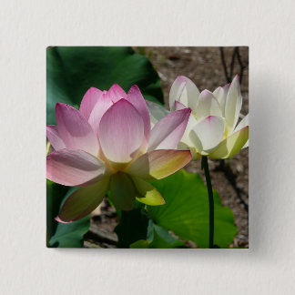 Chapa Cuadrada Pareja de flores de Lotus I