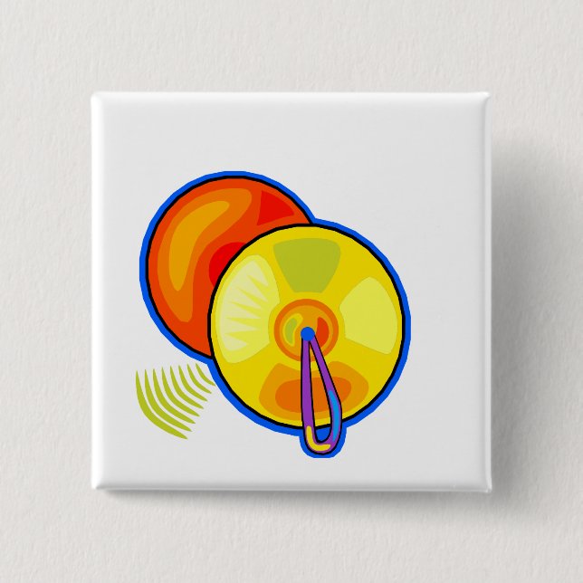 Chapa Cuadrada Pares de platillos amarillos resumidos en gráfico (Anverso)