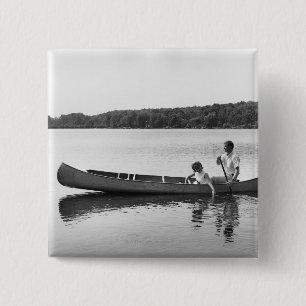 Chapa Cuadrada Pares en una canoa