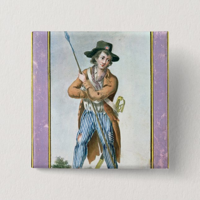 Chapa Cuadrada Parisiense Sin-culotte (Anverso)