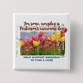 Chapa Cuadrada Parkinsons Sensibilización/Apoyo a la Investigació