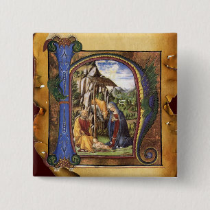 CHAPA CUADRADA PARQUE DE NAVIDADES DE NATIVITY MONOGRAM