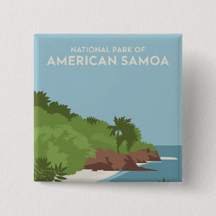 Chapa Cuadrada Parque nacional de Samoa Americana Minimalista