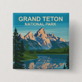 Chapa Cuadrada Parque nacional Gran Teton Paisaje Arte de viajes