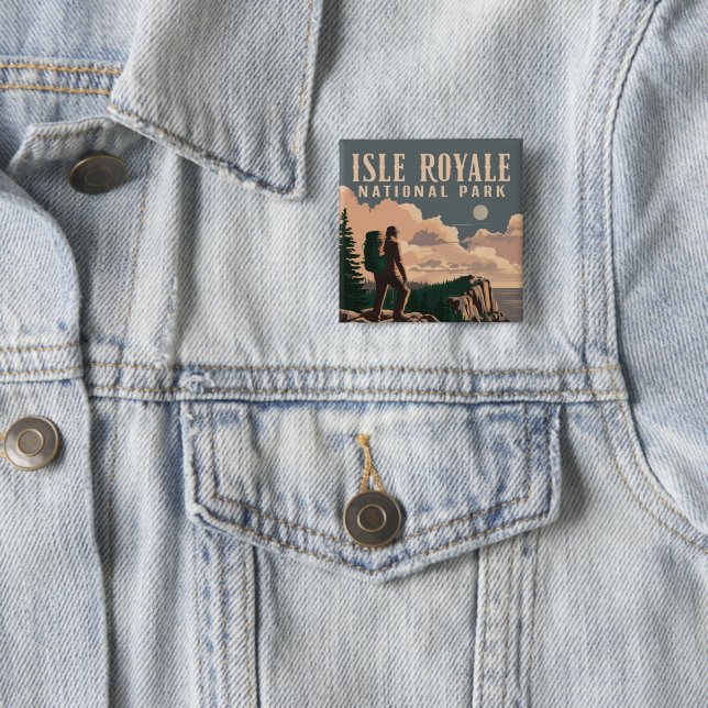 Chapa Cuadrada Parque nacional Isle Royale Backpacking Travel Art (In situ)