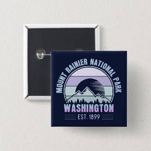 Chapa Cuadrada Parque nacional Mount Rainier Washington Retro