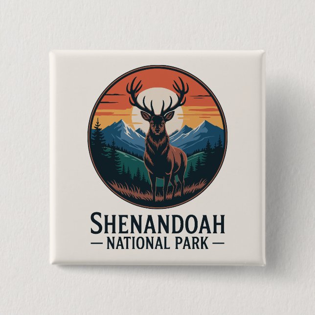Chapa Cuadrada Parque nacional Shenandoah Emblem (Anverso)