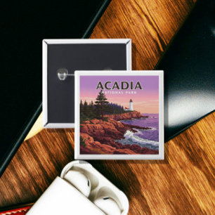 Chapa Cuadrada Parque nacional Vintage Acadia