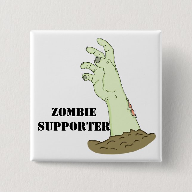 Chapa Cuadrada Partidario del zombi (Anverso)