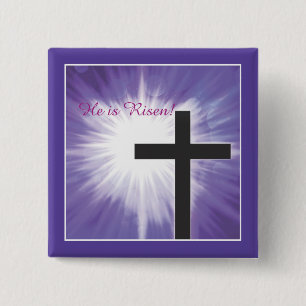 Chapa Cuadrada Pascua bendición cruza estreno en morado, sube
